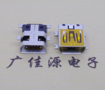 郴州迷你USB插座,MiNiUSB母座,10P/全贴片带固定柱母头