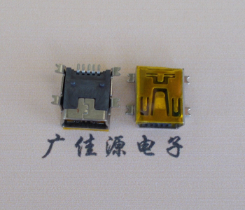 郴州MINI USB 5P 接口 母座 全贴带麦拉 高9.6带0.9柱子