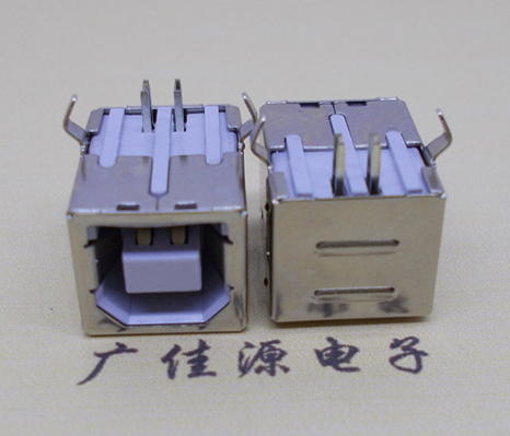 郴州USB BF90度母座 打印机接口 卧式插板DIP白胶