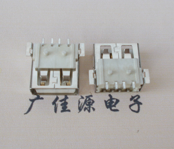 郴州USB AF方形脚 贴片母座 1.0/1.2柱子直边接口