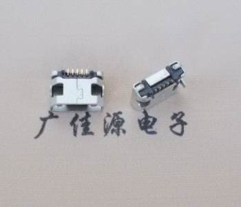 郴州迈克小型 USB连接器 平口5p插座 有柱带焊盘