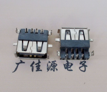 郴州AF USB母座90度 DIP沉板3.9/4.9 耐高温有卷边
