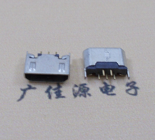 郴州迈克USB 180度母座5p直插带地脚1.5端子直口