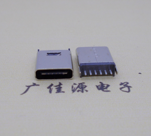 郴州直立式插板Type-C6p母座连接器高H=10.0mm