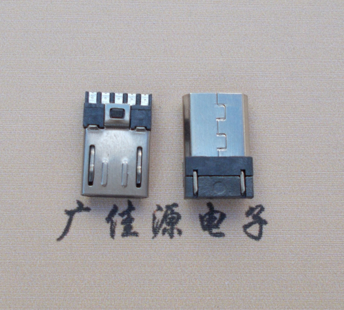 郴州Micro USB 公头焊线短体10.5mm胶芯3.0前五后五