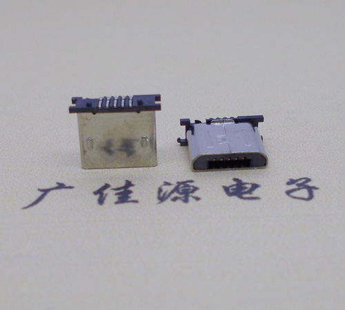 郴州MICRO USB 5P公头短体5.6mm立贴带柱无卡勾