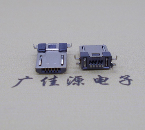 郴州Micro usb焊板式公头贴片SMT款无弹超薄