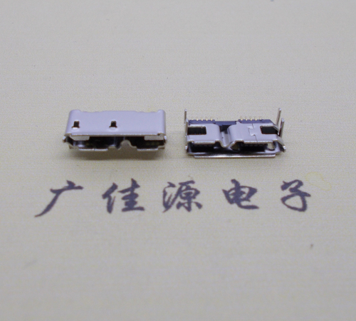 郴州micro usb 3.0 10pin母座双接口带卷边四脚插板