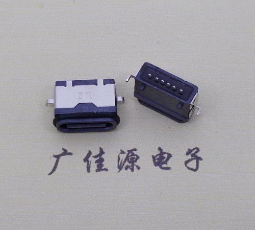 郴州沉板防水type c6p母座卧式两脚插板沉板1.2mm/1.6mm/2.0mm