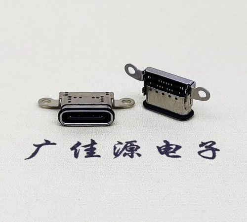 郴州USB 3.1C口.TYPE-C16P防水双排贴插座带螺丝孔